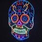 Preview: Neon Led Mexican Skull of Death​ wall lamp for your home, office or shop!
